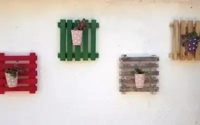 Ahşap Palet Saksı Standı