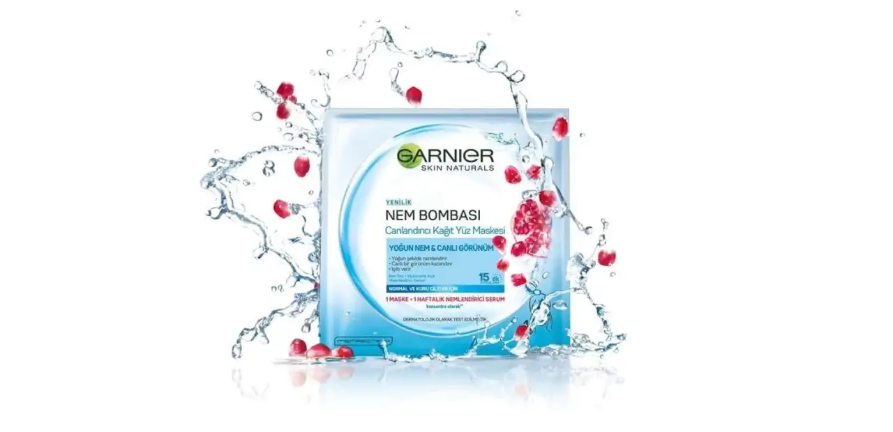 Garnier Nem Bombası Canlandırıcı Kağıt Yüz Maskesi