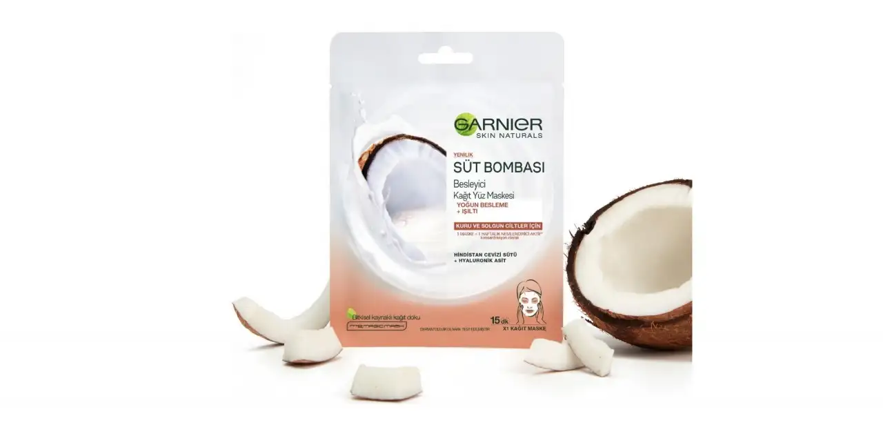 Garnier Süt Bombası Besleyici Kağıt Yüz Maskesi